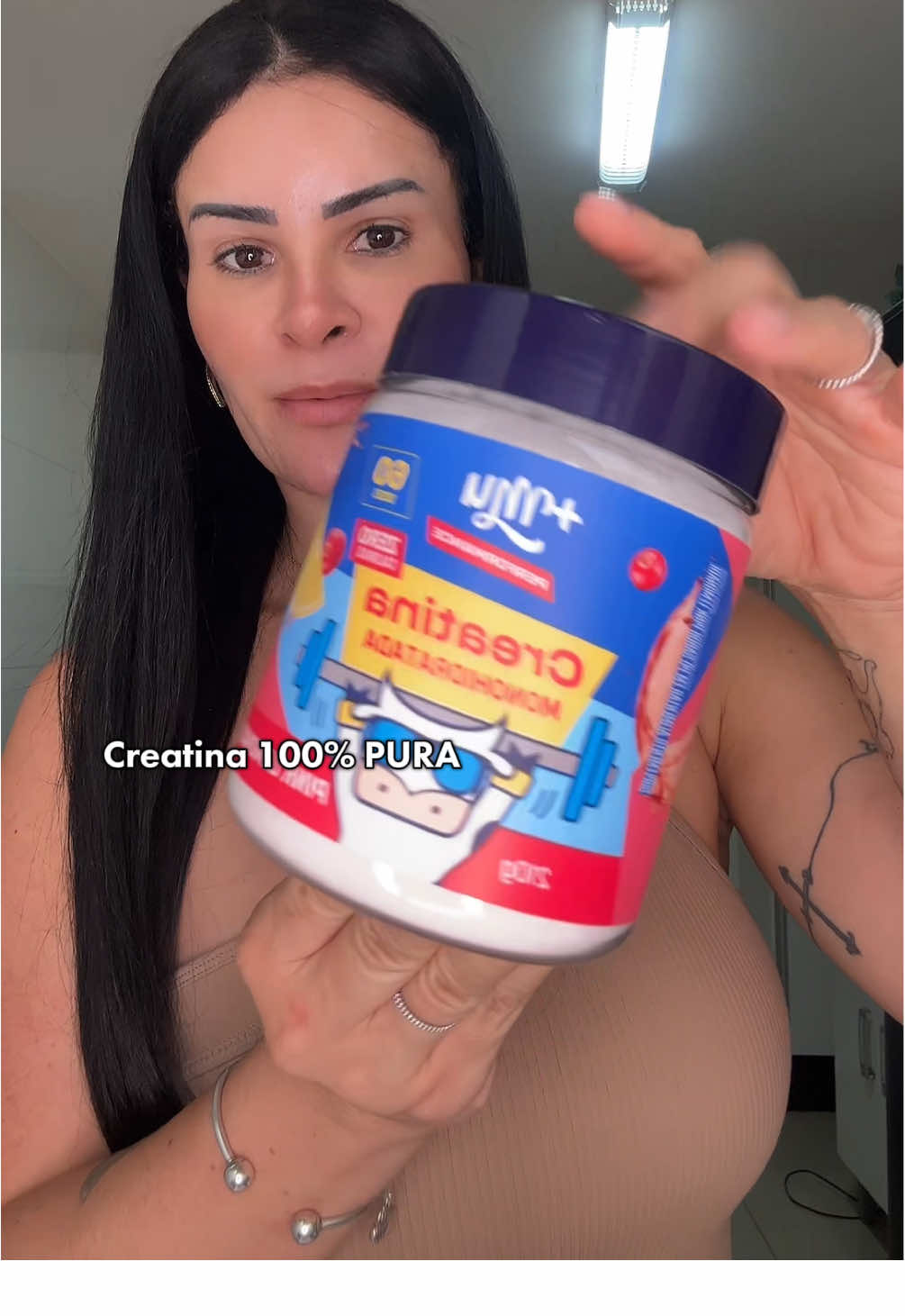 Primeira creatina saborizada do Brasil 100% PURA #tiktokshopchegou #dicadodia #creatina #dicasdesaude #bemestar 