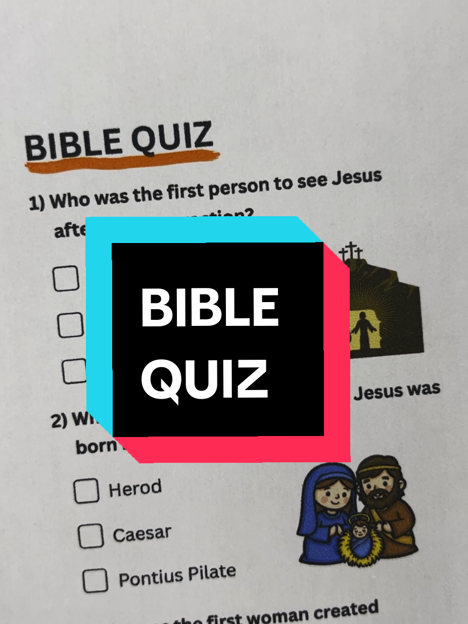 BIBLE QUIZ - New & Old Testament: Can you get 6/6? #biblequiz #christian #biblefacts #oldtestament #newtestament 