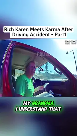 Rich Karen Meets Karma After Driving Accident #cops #police #foryou #bodycam #viral 