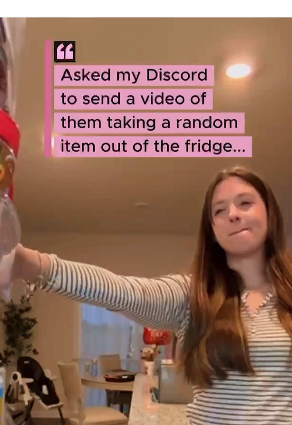 Julia asked her Discord to send a video of them taking a random item out of the fridge... Much love to all my fellow small streamers/creators! Please throw them a follow <3 Tagged in order of appearence - @fables.and.fury @itz_mimi_x3 @ah.interesting @cassielowe15@momma_crown.vic @foren725 @titan_boy14 @housendz @peterpatsios772 #fridge #fridgechallenge #discord #challenge #random 