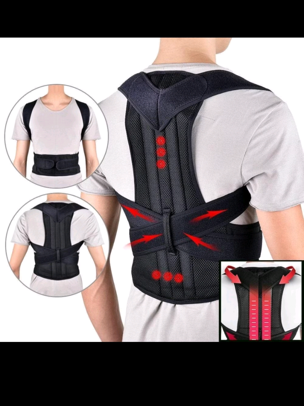 Olha esse corretor postural, protetor de lombar, para melhorar sua coluna e corrigir sua postura. #corretorpostural #corretordecoluna #cinta #achadosshopee #fyy 
