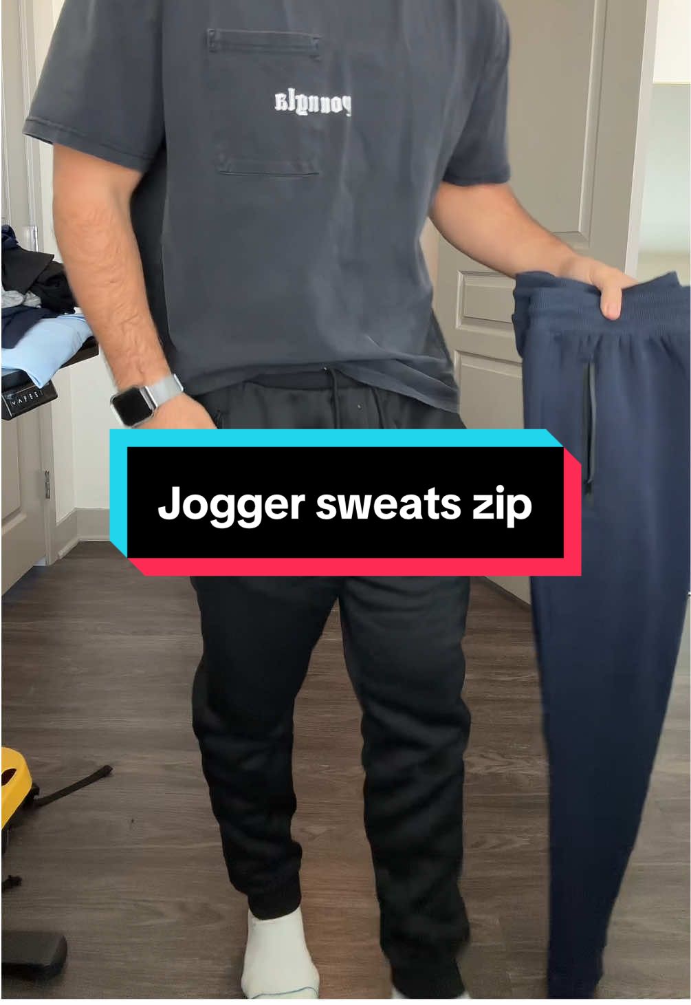 5’8 160 size M #sweatpants #joggers #fleece #zipup 