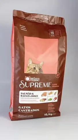 Confira Ração Quatree Supreme 10kg Gato castrado Salmão/Batata Doce com 18% de desconto! Somente R$198,90. Encontre na Shopee agora! link na bio #pets #ração #gato 