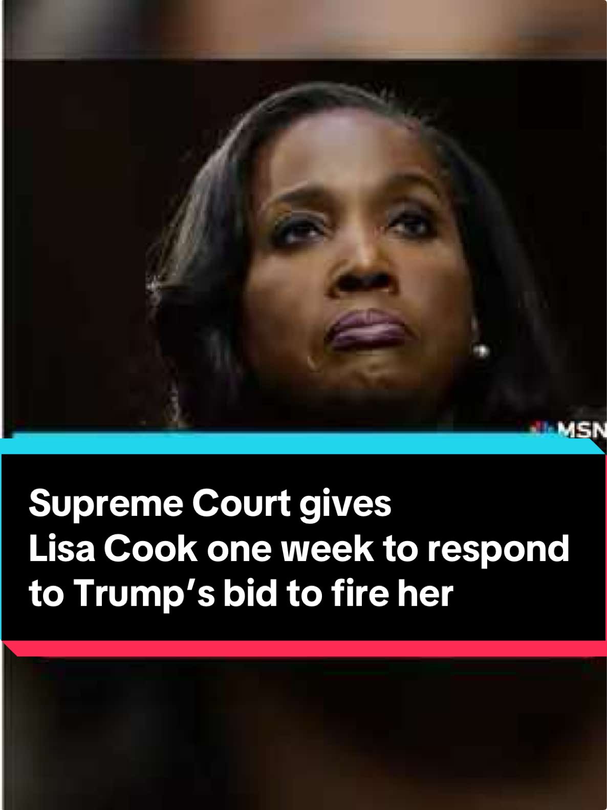 BREAKING: SCOTUS sets Thursday deadline for Federal Reserve Board Member Lisa Cook’s response to Trump’s push to fire her. #trump #money #economy