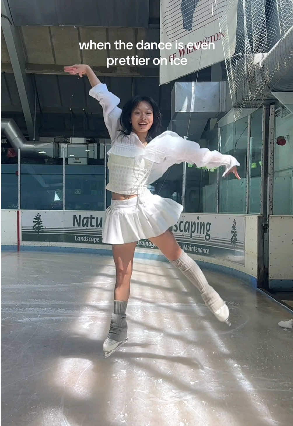 Results of trying do the dance on ice 🥹 @ILLIT  Thank you @⋆. Ayra 𐙚 ̊ for the idea/summoning me in a way😂  #figureskating #figureskater #illit #kpop #kpopdance