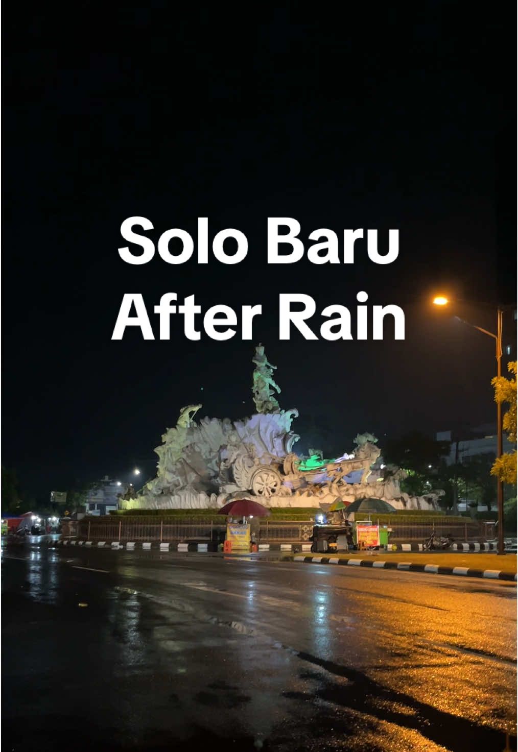Suasana jalanan Solo Baru setelah hujan di tengah malam ☔️ #sukoharjo #sukoharjo24jam #jalanan #surakarta #fyp 