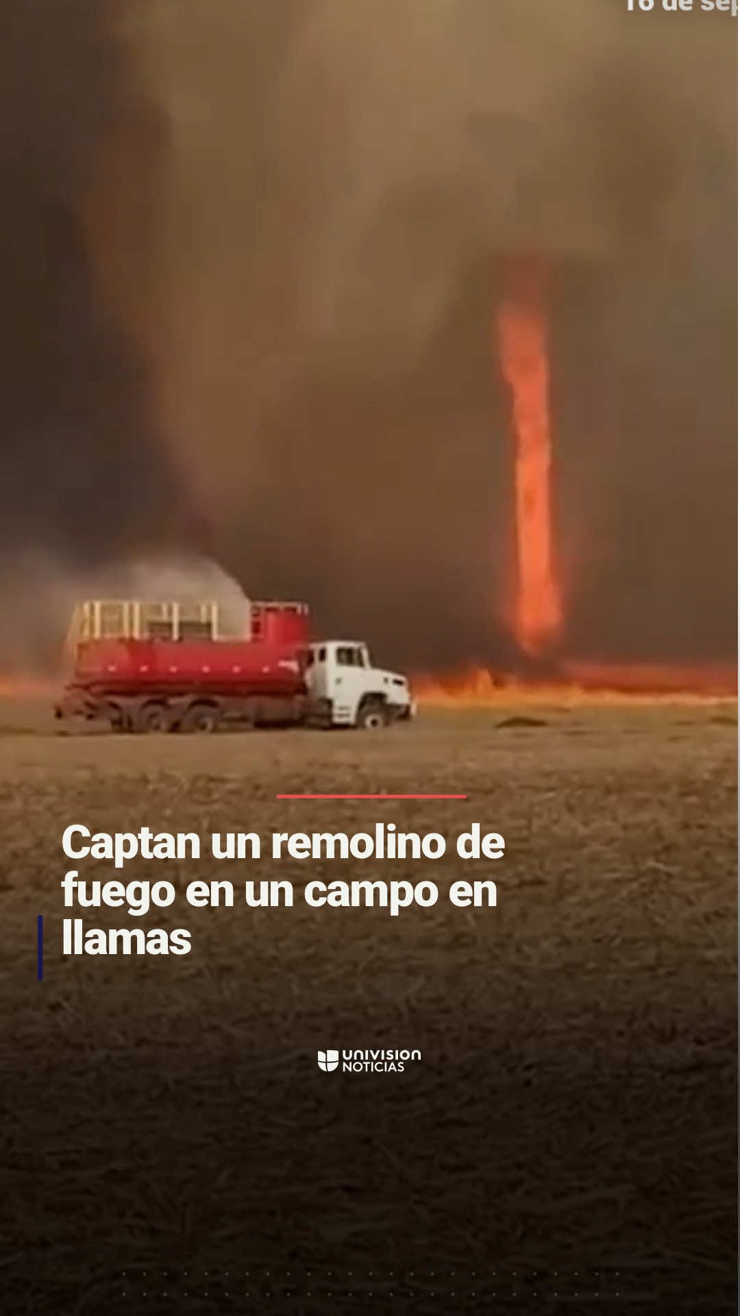 🔥🌪️ Captan un remolino de fuego en un campo en llamas. El fenómeno se formó en un campo de cultivo en el estado brasileño de São Paulo. Las llamas se propagaron rápidamente por las plantaciones, avivadas por el calor extremo y la baja humedad, pero los equipos de bomberos lograron controlar el fuego horas después. #remolinodefuego #Brasil #incendio #fire #bomberos  