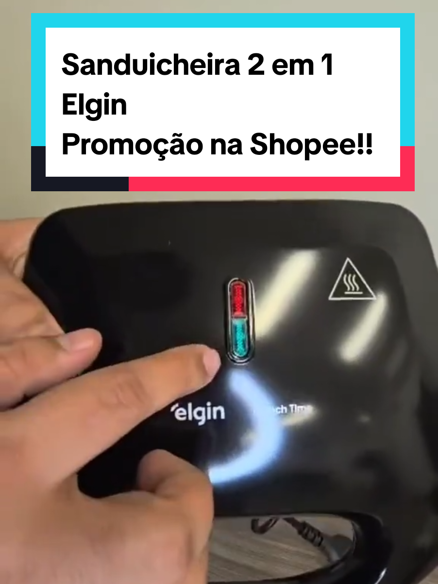 Dê uma olhada em Sanduicheira Grill 2 Em 1, Brunch Time Elgin - Antiaderente, 800W, Preta por R$61,99 - R$64,99. Compre na Shopee agora!  Link na Bio Link nas mensagens 
