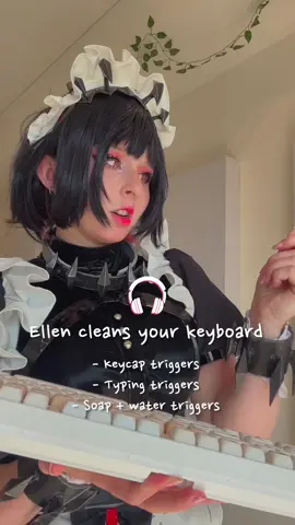 Ellen cleans your keyboard HEADPHONES RECOMMENDED 🎧✨  #zenlesszonezero #ellenjoe #cosplay #asmr #fyp 