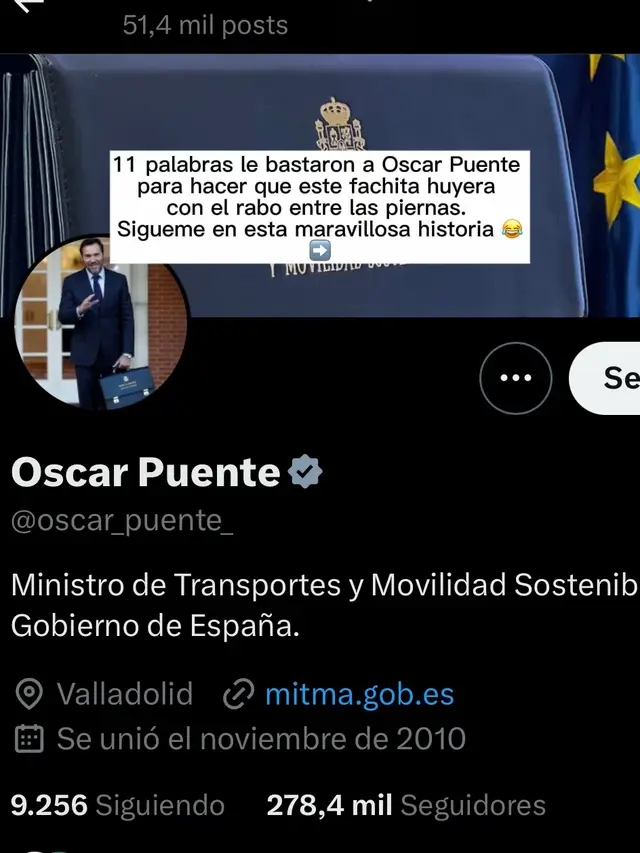 Todos los fachitas en España son valientes hasta que se les planta cara. #foryou #oscarpuente #twitter #politicaespañola #psoe 