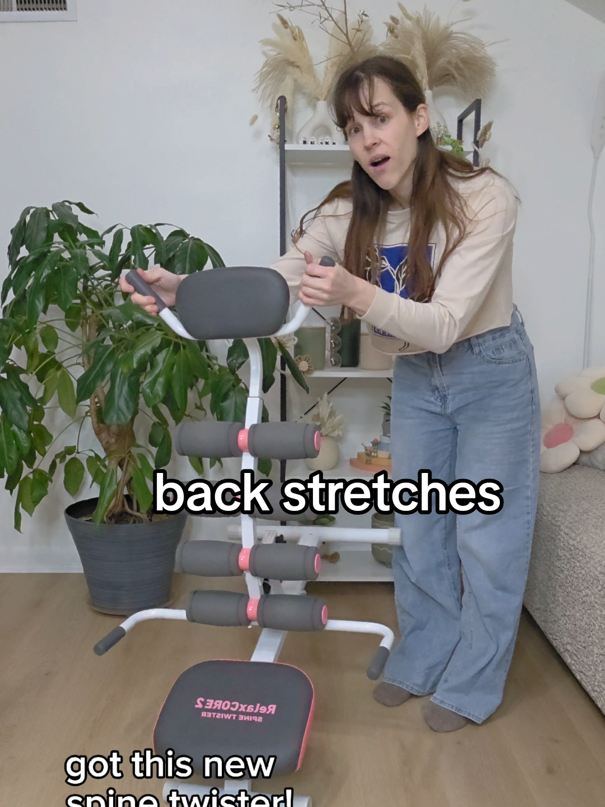 found something I didn't know I needed for my back 😆 #yoga #stretching 