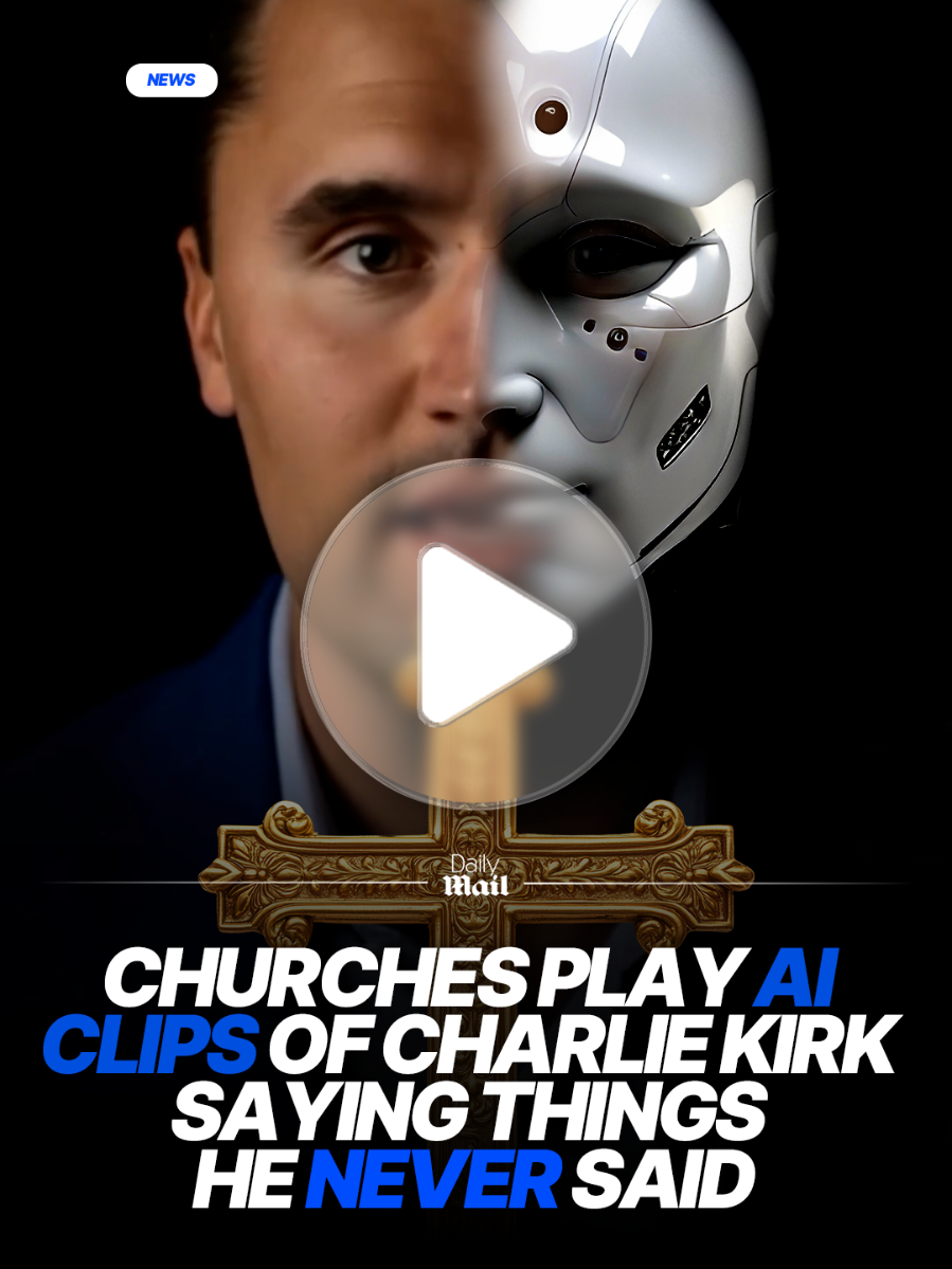 Several churches played AI-generated clips of Charlie Kirk at their services this past weekend, featuring a digital recreation of Kirk’s voice saying things he never said in life. In the wake of Kirk’s death, social media has been inundated with memes, as well as AI-generated images and videos memorializing him. At least three large churches took a similar approach to honoring Kirk’s memory, as reported by Jack Jenkins at Religion News Service. #AI #CharlieKirk #Church