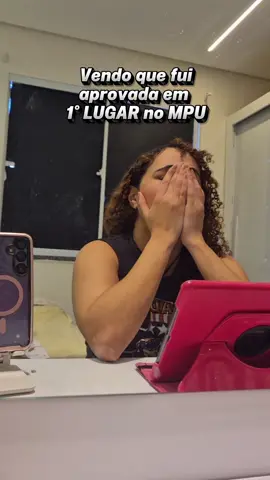 Reagindo à minha aprovação em 1° LUGAR NO MPU 🙏🏼📚🩷 #concurso  #concursopublico 