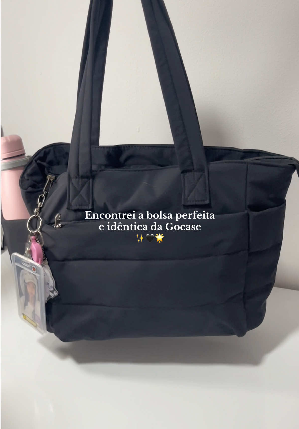 Ela é idêntica a da @Gocase Store ID: AYE-HJJ-TQG 😱🖤😮‍💨 #shopee #bolsa #bolsafaculdade #comprinhas 