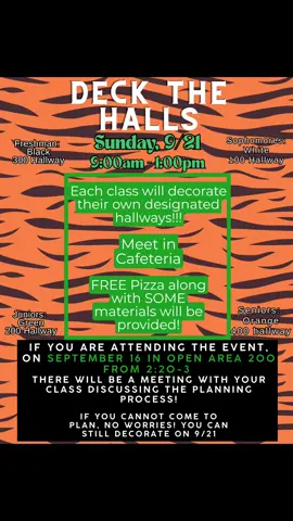 DECK THE HALLS IS THIS SUNDAY! BE THERE! #spiritweek #Homecoming #homecomingweek #fyp #viral #deckthehalls 