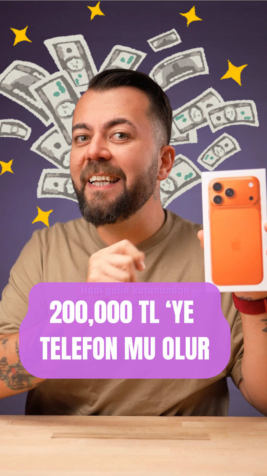 200.000TL’ye  telefon olur mu arkadaşım, iphone 17 pro max kutu açılışı.