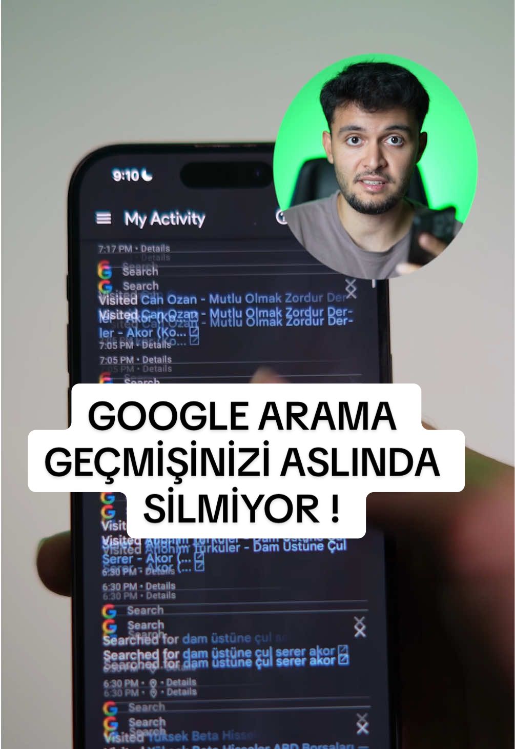 GOOGLE ARAMA GEÇMİŞİNİ SİLMİYOR !  . . . . . . #teknoloji #google #iphone 