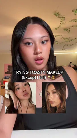 toasty makeup attempt.. failed? #toastymakeup #haileybieber #grwm #getreadywithme #makeuptutorial 
