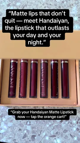 Handaiyan Matte Liquid Lipstick delivers bold, velvet-matte color that lasts for hours without smudging or fading. Lightweight and comfortable, it keeps your lips looking flawless through every moment, from morning hustle to late-night glow. Perfect for anyone who wants statement lips with zero touch-ups.  #MatteLips #BeautyEssentials #LipstickLove #MakeupGlow  #creatorsearchinsights 