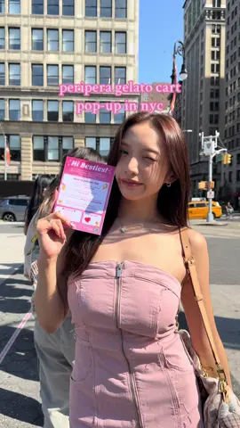 free lippies AND gelato?? thanks @Peripera @Peripera 🎀🍧💕!! this event was the cutest  - - - - - #beauty #nyc #peripera #fyp #koreanmakeup 