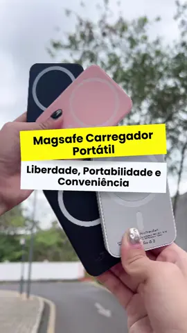 Carregador Magsafe Portátil: carregue seu celular por indução. #magsafe #carregadorportatil #carregadorporinducao #iphone #bateriaexterna 