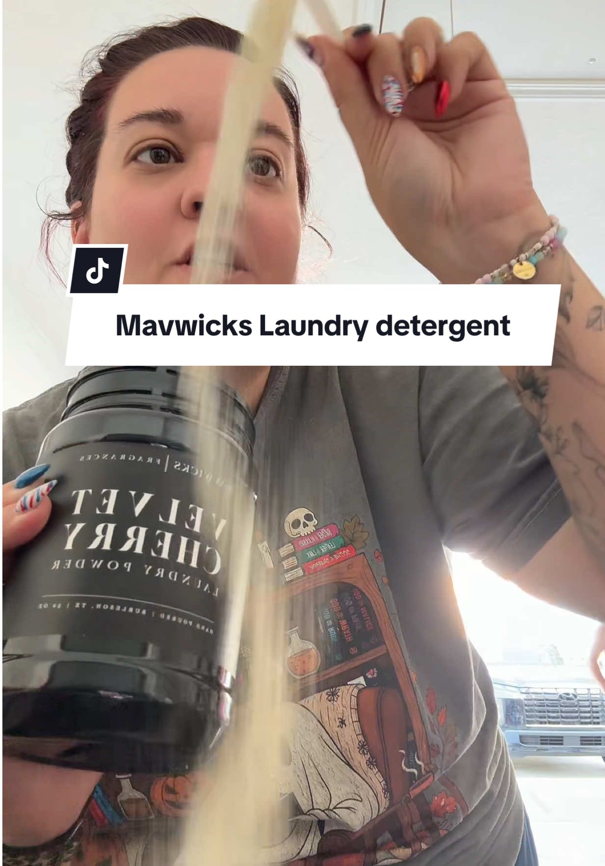 Mavwicks velvet cherry is the top-tier laundry detergent I’ve ever used. I can smell it in my closet weeks after washing.  not to mention you basically save money using Mavwicks because it lasts so long. #m#mavwicksm#mavwickslaundryl#laundrytokc#CleanTokl#laundrydetergent