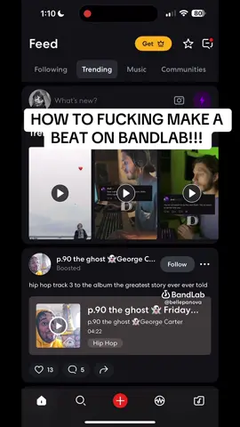 *REQUESTED- HOW TO MAKE A BEAT #bandlab #music #howtomakeabeat #producer #fyp 