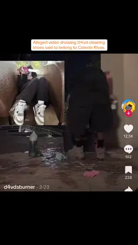 🚨 Alleged video surfaces online showing D4vd cleaning shoes said to belong Celeste Rivas. Clip allegedly show D4vd cleaning what are claimed to be the girl’s shoes. #viral #news #d4vd #celeste 