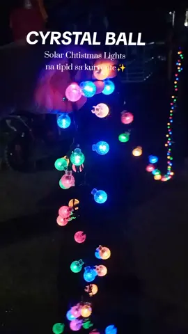 Crystal ball christmas lights✨ #christmasdecor #solarcrystalballlights #solarchristmaslights #christmaslights #ledlights 