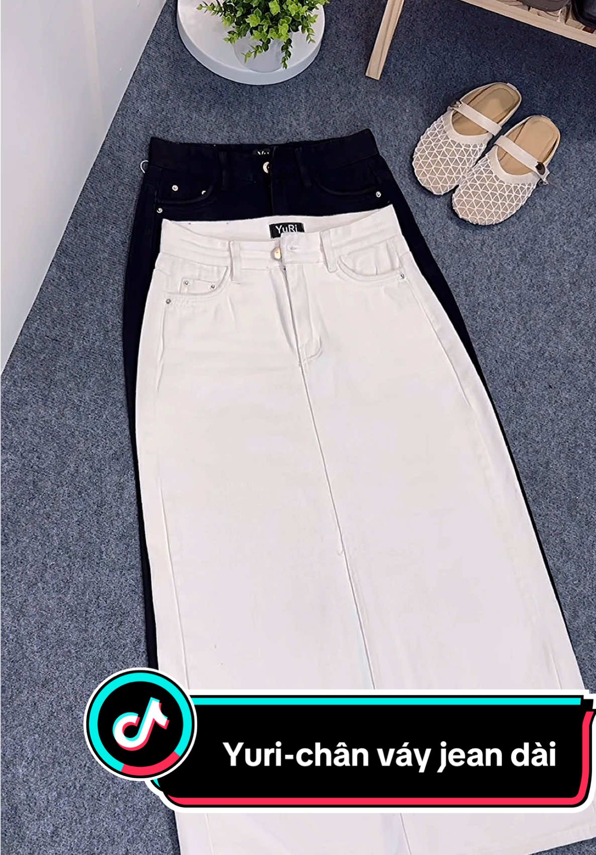 Chân váy jean dáng dài#outfit #viral #xuhuongtiktok #vayxinh #vayjean 