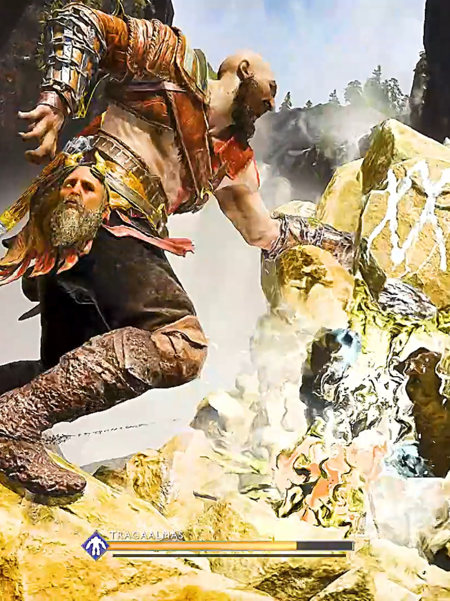 Combate contra TRAGA ALMAS #GODOFWAR  #diosdelaguerra #golems #antiguo #pcgamer #gaming #gamer #clip #fight #pelea