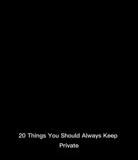 Protect your peace! 💆‍♀️✨ 20 things you should always keep private to maintain your mental health and well-being. #SelfCare #Boundaries #MentalHealth 