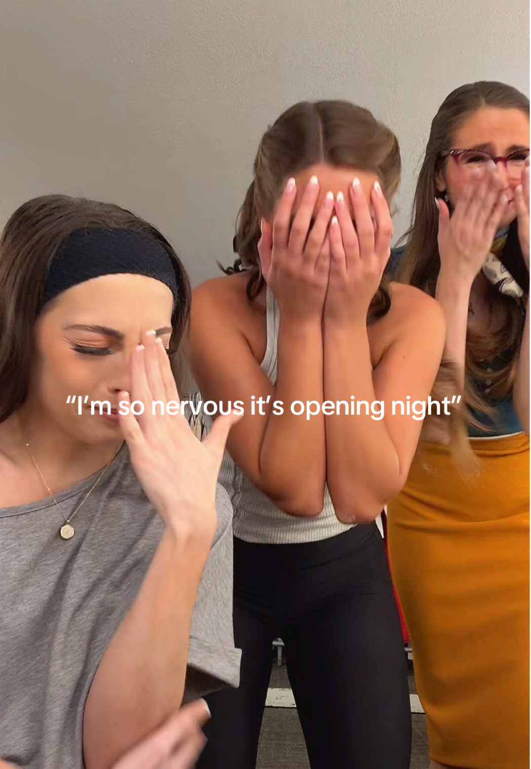 Those opening night jitters🤪🤪 #greasethemusical #grease #openingnight #fyp #backstage 