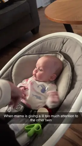 I think he’s annoyed.. lol @Sam Hughes #twins #mama #jealous #babiesoftiktok 