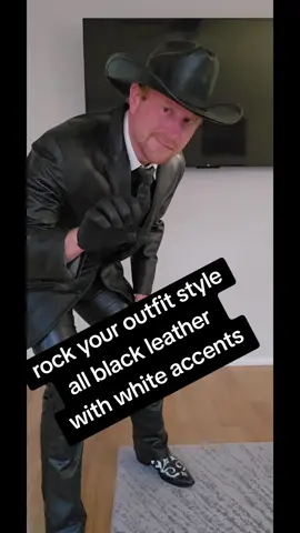 rock your own outfit style all black leather out with white accents ❤ #gay #outfit #gearhead #fashion #leather 