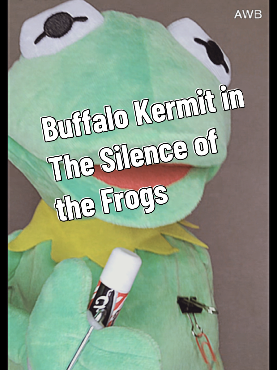 First in the series. Look for more! #kermitthefrog does his Oscar worthy performance as Buffalo Kermit in The Silence of the Frogs #silenceofthelambs #buffalobill #jayandsilentbob #goodbyehorses song @Kevin Smith @Jay Mewes Candy Cane Chapstick!