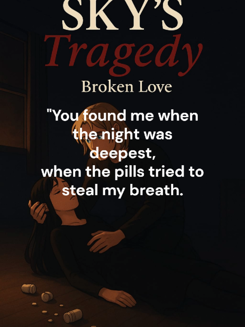 skys tragedy 3 poem  ️ Trigger Warning / Aviso de Gatilho: Este vídeo contém referências a abuso e pensamentos suicidas no poema . 🎭 Sobre o vídeo Sky’s Tragedy — um romance de dor, salvação e amor trágico. Este é o poema “Poem of Broken Love” escrito por Daisy para Kyle, recordando o dia em que ele a salvou da morte 🎶 Música: “Tourniquet” Evanescence  📖 Texto/poema: excerto do livro Sky’s Tragedy. ✍️ Autor do vídeo: [mascarilha2t) 💔 Poema completo  “Poem3  Daisy, for Kyle I heard the echo of my father’s rage, and the silence of white hospital walls. I thought the world had finished me, and still, you came running. You found me when the night was deepest, when the pills tried to steal my breath. You didn’t let me go — you pulled me back from the edge again. How many times must you save me before I believe I deserve to live? How many scars must I hide before I trust your light over my darkness? If I am still here, it is because of you. Not because life was kind, but because you refused to let me leave. So if one day I smile again, know that smile was born in your hands — the same hands that refused to let death take me twice. — Daisy, for Kyle 🔗 Apoia o projeto 📖 Livro Sky’s Tragedy  #SkysTragedy   #SadPoem  #Evanescence #Tourniquet #suicideprevention              