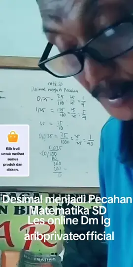 Desimal menjadi Pecahan,Matematika SD,MI#aribprivateofficial #pakarib #aprizalmuchtarzainal 
