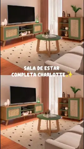 Sala de Estar Completa Charlotte  #saladeestar #decoracao #charlotte