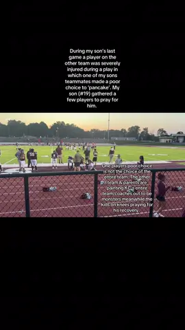 I’m proud of Rhys for initiating this prayer. It’s unfortunate that the choice was made. It was egregious & unnecessary. Period. #highschoolfootball #kalamazoocentral 
