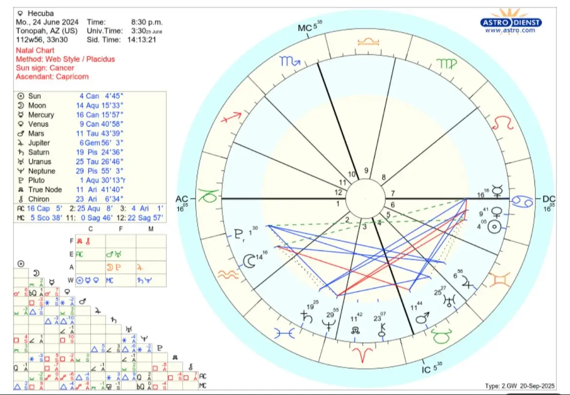 We’ve always sort of felt it since she was born… that’s why my daughter named her “Hekuba”… but I think it’s time to get the professionals on board!! 😂 #crazyhorse #astrology #andalusian #palomino #birthchart 