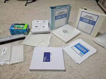 📚✂️ Working on another set of VB-MAPP Assessment binders for an order I got last week! From printing ➡️ laminating ➡️ hole punching ➡️ binder building… it’s a whole process but so worth it 👏 #BCBALoading #VBMAPP #ABATools 