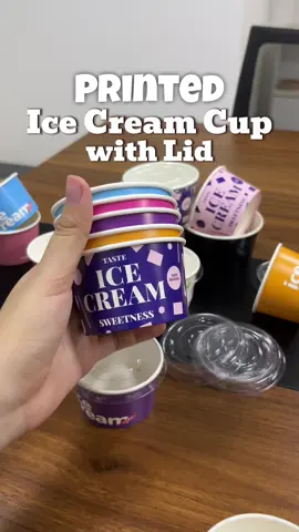 Ang generic naman ng mga ice cream cup na ito!! Very cutieee ng Disposable Ice Cream Paper Cup Dessert Cup Yogurt Cup with Lid 3oz, 5oz and 8oz #icecreamcup #papercups #dessertcup #fyp #cups 
