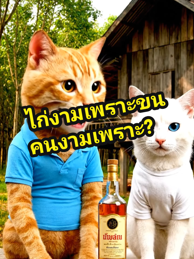 ไก่งามเพราะขน...คนงามเพราะ?#คลิปตลก #แมวตลก #แมวน่ารัก #ขึ้นฟีดเถอะ 