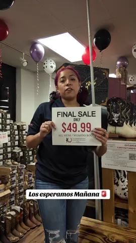 Los esperamos Mañana Botas a Solo 49.99 dólares celebrando nuestro 3 Aniversario!! Columbia SC 📞9105967393 #fiesta #botas #usa #western #country 