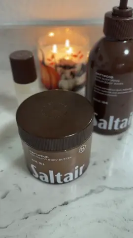 Fall-ready body care! Saltait Driftwood Trio (Bergermont, Sage, driftwood) - sexy, warm, cozy scent for him and her. #unisexfragrance #fallbodycare #fallfragrances #fallscents @Saltair Body 