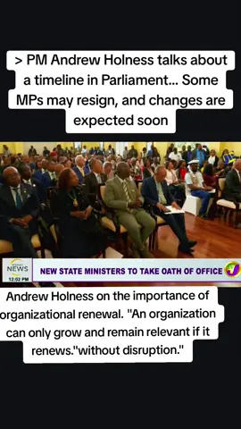 > Changes ahead in Jamaica’s Parliament? Andrew Holness outlines the timeline for possible MP resignations. 🇯🇲 #JamaicaPolitics #AndrewHolness #Parliament #MPs #GovernmentUpdates
