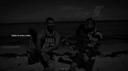 Baby tú eres mala - #tekashi69 #anuelaa #lyricsvideo #fyp #viral 