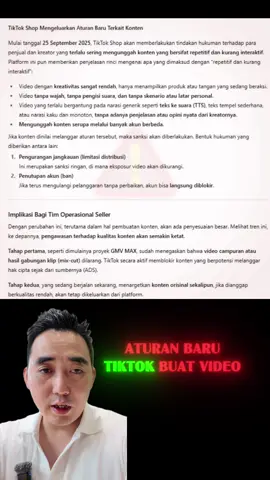 Mulai tanggal 25 September 2025 ada aturan baru nih dari TikTokShop! Ada yang baru tau? #satumenitedukasiaffiliate #seller #affiliator