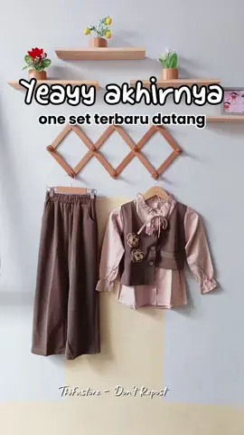 Yeyy akhirnya datang juga one set terbaru 🥰🥰 #onesetanakperempuan #setelananakcewek #viraltiktokshop #fashionanakcewek #masukberanda 